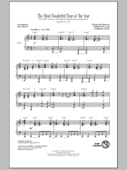 page one of The Most Wonderful Time Of The Year (SATB Choir)
