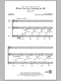 page one of When You Say Nothing At All (SATB Choir)