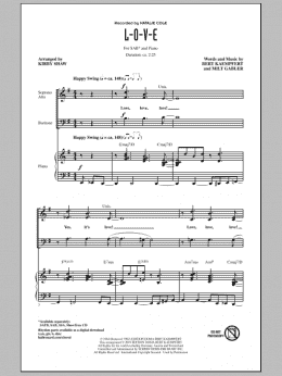 page one of L-O-V-E (arr. Kirby Shaw) (SAB Choir)