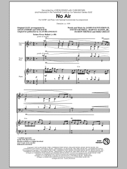 page one of No Air (from Glee) (adapt. Alan Billingsley) (SATB Choir)