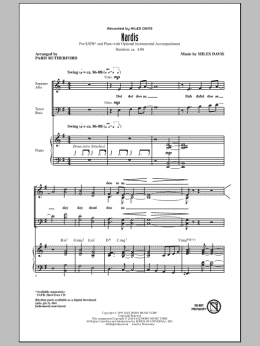 page one of Nardis (SATB Choir)
