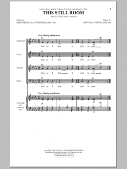 page one of This Still Room (SATB Choir)