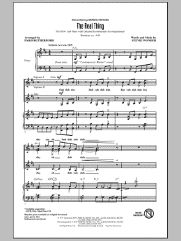 page one of The Real Thing (SSA Choir)