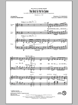 page one of The Best Is Yet To Come (SATB Choir)