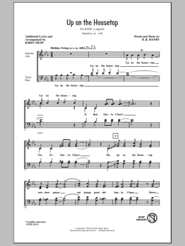 page one of Up On The Housetop (SATB Choir)