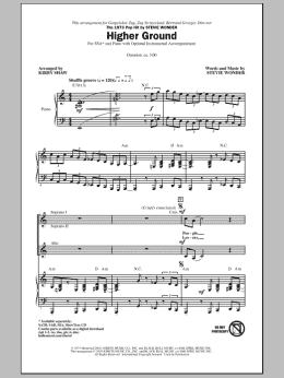 page one of Higher Ground (SSA Choir)