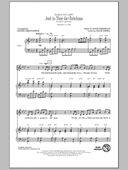 page one of Just In Time For Christmas (SSA Choir)