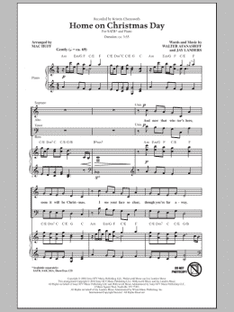 page one of Home On Christmas Day (SATB Choir)