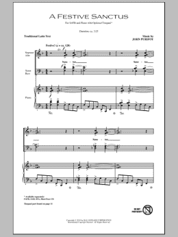 page one of A Festive Sanctus (SATB Choir)