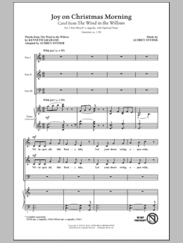 page one of Joy On Christmas Morning (Carol from The Wind In The Willows) (3-Part Mixed Choir)