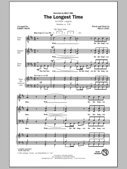 page one of The Longest Time (SATB Choir)