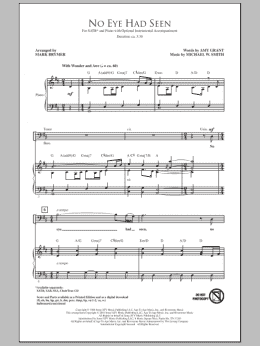 page one of No Eye Had Seen (SATB Choir)