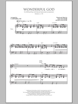 page one of Wonderful God (SATB Choir)
