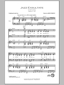 page one of Jazz Exsultate (SAB Choir)