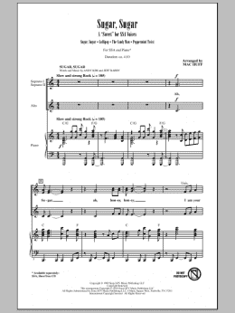 page one of Sugar, Sugar - A "Sweet" For SSA Voices (Medley) (SSA Choir)