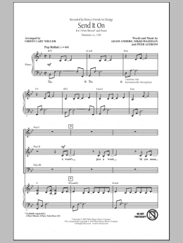 page one of Send It On (3-Part Mixed Choir)