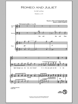 page one of Romeo And Juliet (SAB Choir)