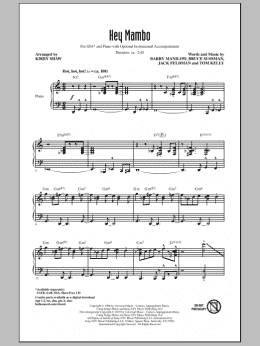 page one of Hey Mambo (SSA Choir)