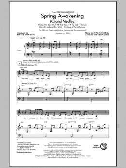 page one of Spring Awakening (Choral Medley) (SSA Choir)