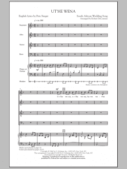 page one of Ut'he Wena (SATB Choir)