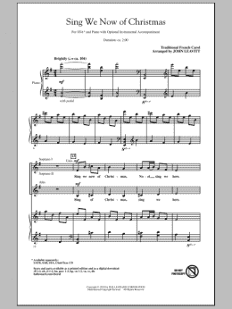 page one of Sing We Now Of Christmas (SSA Choir)