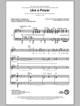 page one of Like A Prayer (SSA Choir)