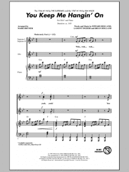 page one of You Keep Me Hangin' On (SSA Choir)