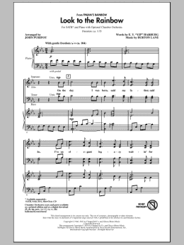 page one of Look To The Rainbow (from Finian's Rainbow) (SATB Choir)