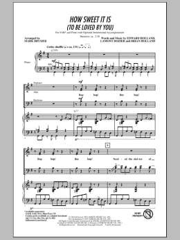 page one of How Sweet It Is (To Be Loved By You) (SAB Choir)