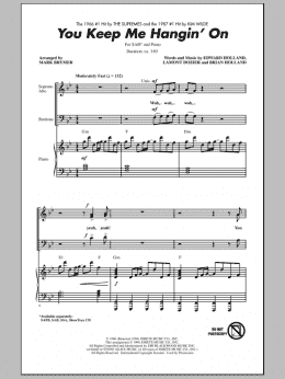 page one of You Keep Me Hangin' On (SAB Choir)