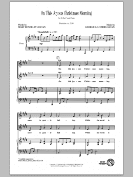 page one of On This Joyous Christmas Morning (2-Part Choir)