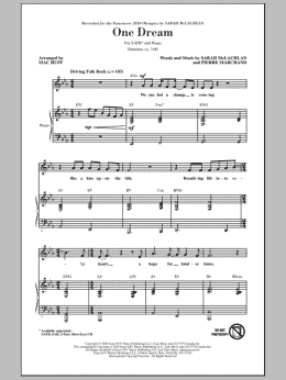 page one of One Dream (SATB Choir)