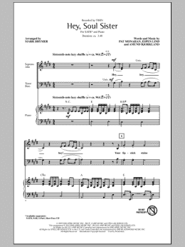 page one of Hey, Soul Sister (SATB Choir)