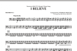 page one of I Believe (Vancouver 2010 CTV Olympic Theme Song) - Trombone 2 (Concert Band)