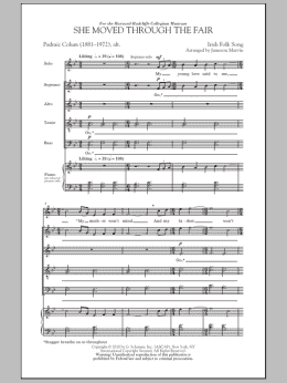 page one of She Moved Thro' The Fair (She Moved Through The Fair) (SATB Choir)