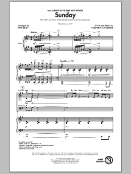 page one of Sunday (SAB Choir)