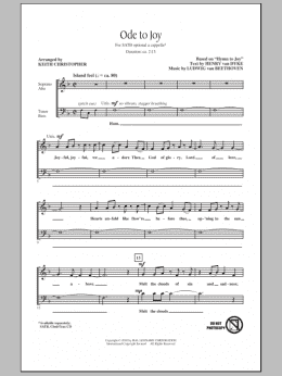 page one of Ode To Joy (SATB Choir)