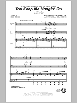 page one of You Keep Me Hangin' On (SATB Choir)