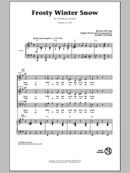 page one of Frosty Winter Snow (3-Part Mixed Choir)