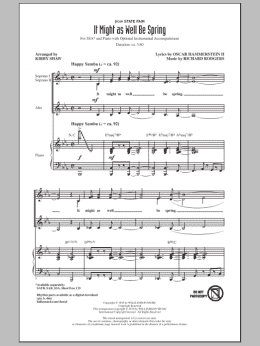 page one of It Might As Well Be Spring (SSA Choir)