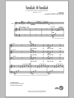 page one of Hanukkah, Oh Hanukkah (3-Part Mixed Choir)
