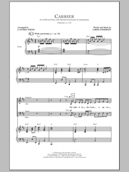 page one of Carrier (SATB Choir)