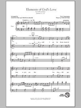 page one of Elements Of God's Love (SATB Choir)
