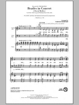 page one of Beatles In Concert (Medley) (SATB Choir)