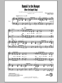 page one of Runnin' To The Manger (Hear The Angels Sing) (SATB Choir)