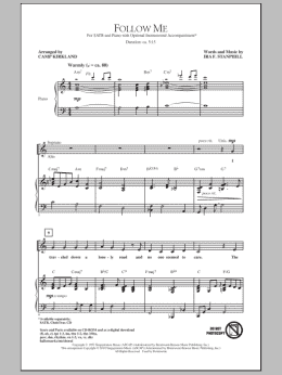 page one of Follow Me (SATB Choir)