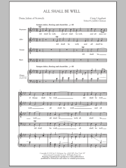 page one of All Shall Be Well (SATB Choir)