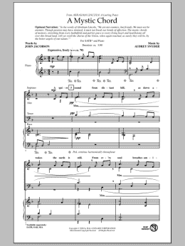 page one of A Mystic Chord (SATB Choir)