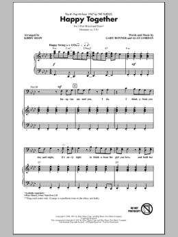 page one of Happy Together (3-Part Mixed Choir)