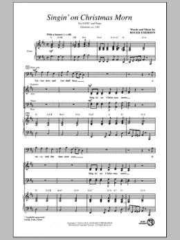page one of Singin' On Christmas Morn (SATB Choir)